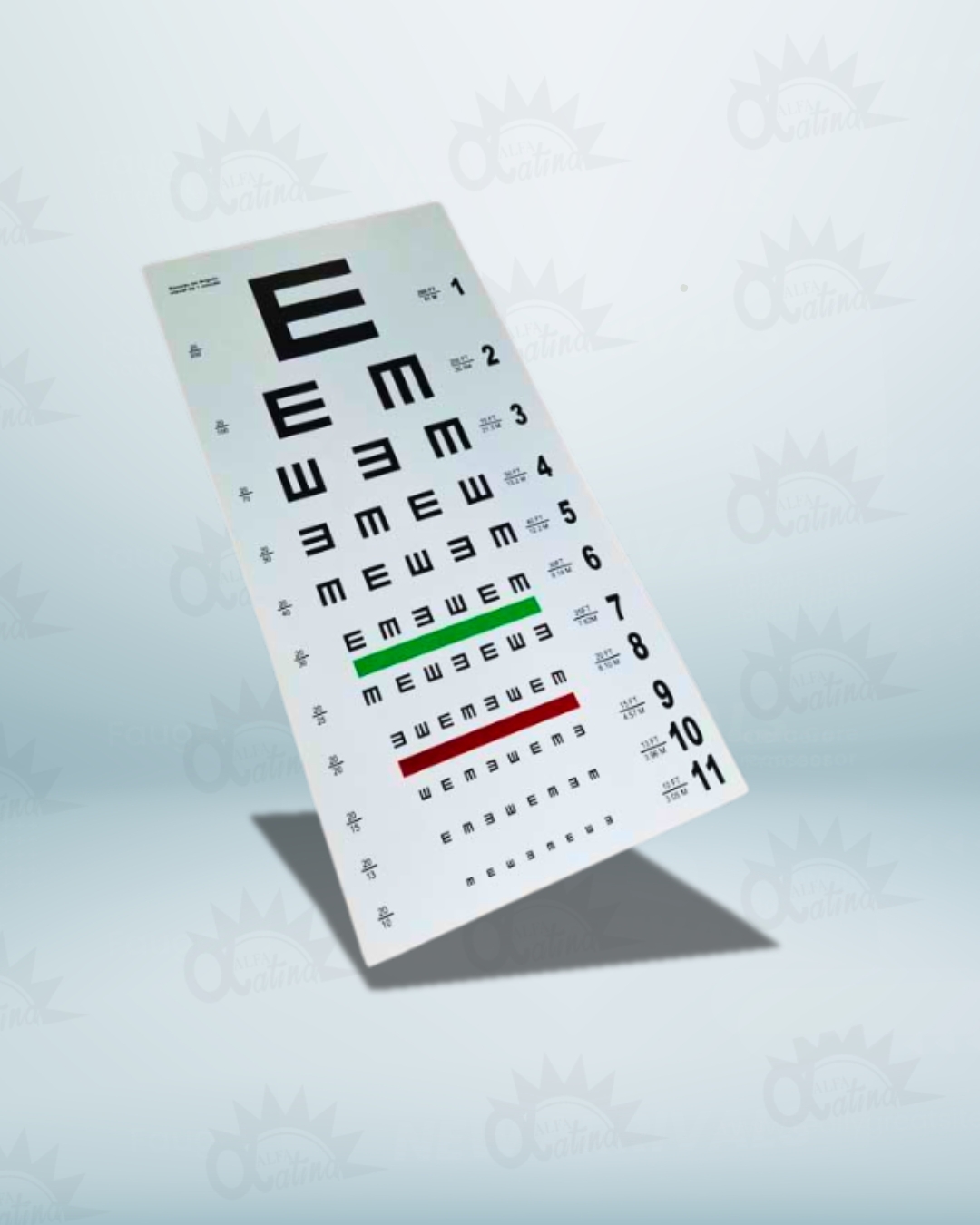 CARTILLA (OPTOTIPO) SEGUN SNELLEN ADULTO